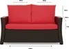 Gartenkissen Set Rot – 120x60 + 2x50x56 cm – Für Gartensofa Produktbild-Vorschau 3