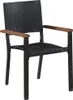 vidaXL Chaises de jardin 2 pcs. Poly-Rotin Noir Voir les images du produit 1