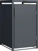 A dark gray trash can enclosure is shown from a slightly angled front view. Produktbild-Vorschau
