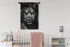 MuchoWow® Wandteppich Wandbehang Tiger zwischen den Blumen Produktbild-Vorschau 2