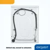 The back of a white washing machine with hoses attached. Produktbild-Vorschau