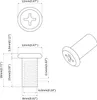 Dado a bloccaggio 12 pcs Argento M6 x 15 mm Acciaio Anteprima dell’immagine prodotto 6