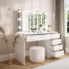 Make-up tafel MADA ELITE met spiegel en verlichting – Wit, Productafbeelding-voorbeeld 2