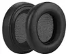 Two black ear pads for headphones are shown against a white background. Produktbild-Vorschau