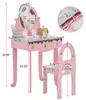 Kinder 2 in 1 Schminktisch Set, Frisiertisch mit dreifach Produktbild-Vorschau 7
