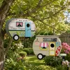 Vogelhauschen „Caravan“ - Farbmix - Holz - beige/grun - 24 Produktbild-Vorschau 3
