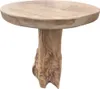 Massiver Beistelltisch FUNGO 40cm Teakholz Produktbild-Vorschau 5