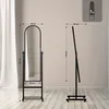 Two views of a black floor mirror with dimensions indicated by measurement lines and text. Anteprima dell’immagine prodotto