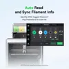 A 3D printer filament system with a touchscreen interface displaying filament information. Produktbild-Vorschau