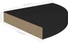 vidaXL Eck-Schweberegal Schwarz 25x25x3,8 cm MDF Produktbild-Vorschau 15