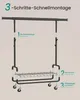 SONGMICS Kleiderständer, 1 ausziehbare Kleiderstange, Produktbild-Vorschau 6