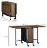 Klapptisch mobil 130x80x74 cm, Esstisch klappbar mit Produktbild-Vorschau 4