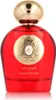 A red perfume bottle with a gold cap and a gold emblem on the front. Produktbild-Vorschau