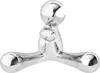 A chrome-plated bottle opener shaped like a stylized figure with three legs. Náhľad obrázku produktu