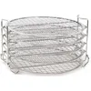A stainless steel drying rack with five tiers, stacked on top of each other. Produktbild-Vorschau