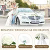 Autoschmuck Hochzeit Motorhaube Weiß 9 Rosen Saugnäpfen Produktbild-Vorschau 5