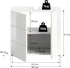 Vira meuble sous lavabo 2 portes blanc brillant, blanc. Voir les images du produit 4