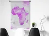 MuchoWow® Wandteppich Wandbehang Weltkarte - Rosa - Afrika Produktbild-Vorschau 5