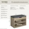 Product information and dimensions for a shoe bench. Náhled obrázku produktu