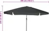 vidaXL Zahradní slunečník antracitový 394 x 394 x 248 cm Náhled obrázku produktu 6