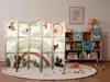 Paravento giapponese per bambini 225x172 cm 5 pezzi beige Anteprima dell’immagine prodotto 2