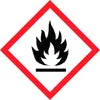 A hazard symbol indicating flammability. Produktbild-Vorschau