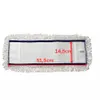 A flat lay of a mop head with dimensions indicated by red arrows and text. Produktbild-Vorschau