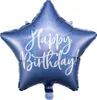 Happy Birthday Folienballon, 40cm, marineblau Produktbild-Vorschau 3