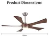 Stropný ventilátor AIORBER LED so svetlom, 132 cm, s Náhľad obrázku produktu 4