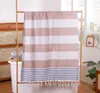 FEBE Strandtuch Badetuch Lila und Blau Baumwolle 180x80 cm Produktbild-Vorschau 2