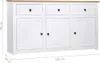 vidaXL Kredens biały 135x40x80 cm drewno sosnowe Panama Podgląd zdjęcia produktu 7