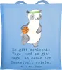 Mr. & Mrs. Panda Jutetasche Panda Basketball - Sky Blue - Produktbild-Vorschau 1