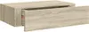A floating shelf with an open drawer, made of wood-look MDF. Produktbild-Vorschau