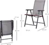 Outsunny Klappstuhl mit Armlehne 2er Set Campingstuhl Produktbild-Vorschau 3