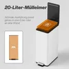 HOMCOM Mülleimer 20L Treteimer mit Deckel Fußpedal Produktbild-Vorschau 4