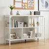 COSTWAY 2-in-1 boekenkast en console, 3 niveaus, vrijstaand Productafbeelding-voorbeeld 8