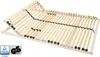 A wooden bed slatted frame shown from a diagonal angle against a white background. Produktbild-Vorschau