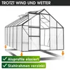 BRAST Gewächshaus Aluminium mit Fundament | 310x250x205cm | Produktbild-Vorschau 2