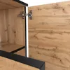 STIV Möbel | Kommode 140x35x80 cm Eiche Wotan | 4 Türen | Produktbild-Vorschau 7