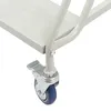 Close-up of a caster wheel and part of a metal platform on a white background. Náhled obrázku produktu