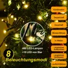 A close-up of Christmas tree lights with text overlays describing features. Anteprima dell’immagine prodotto