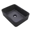 Lavabo da appoggio in Vetroceramica opaca nera 48x36 Anteprima dell’immagine prodotto 1
