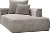 Rechte Chaiselongue aus beigem Kord - PINETA Produktbild-Vorschau 4