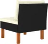 vidaXL Mittelsofa Poly Rattan und Eukalyptus Massivholz Produktbild-Vorschau 3