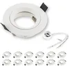 12x Einbau Strahler Rahmen weiß Decken Spot Leuchte LED Halogen GU10 230V SEBSON Produktbild-Vorschau