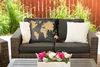 MuchoWow® Outdoor Kissen - Weltkarte - Pflanzen - Blätter - Produktbild-Vorschau 5