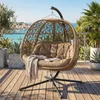Outsunny hangstoel met frame voor 2 personen, inklapbaar, Productafbeelding-voorbeeld 2