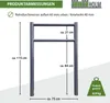 2x Fahrradanlehnbügel mit Knieholm 115x75 cm Stahl Produktbild-Vorschau 3