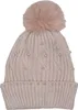 Gestrickte Wintermütze mit Bommel und Perlen, puderrosa, Produktbild-Vorschau 1