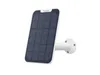 A white solar panel with a dark grid pattern is mounted on a white bracket against a white background. Produktbild-Vorschau